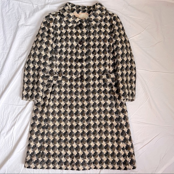 Rare Vintage 1950’s Abercrombie & Fitch tweed wool silk overcoat - Picture 5 of 16